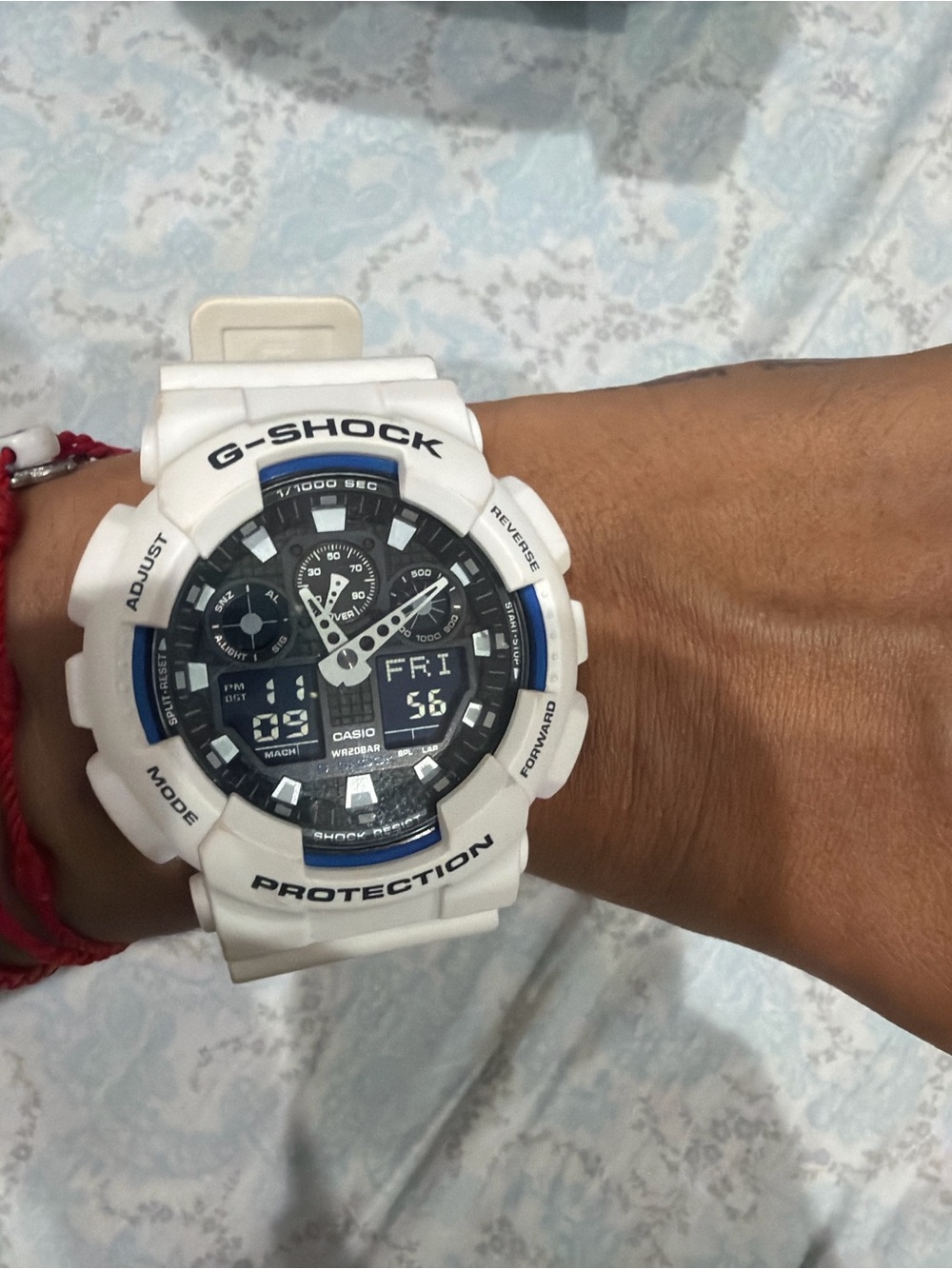 G-Shock White and Blue Men's Sport Watch